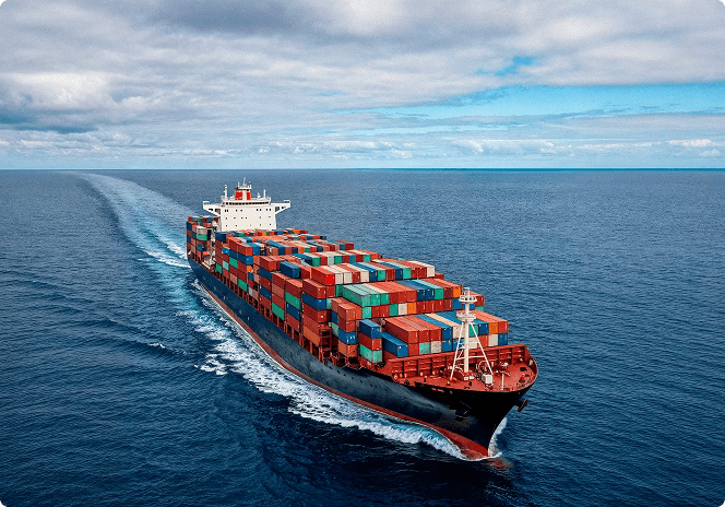 Cargo ship representing global tea imports