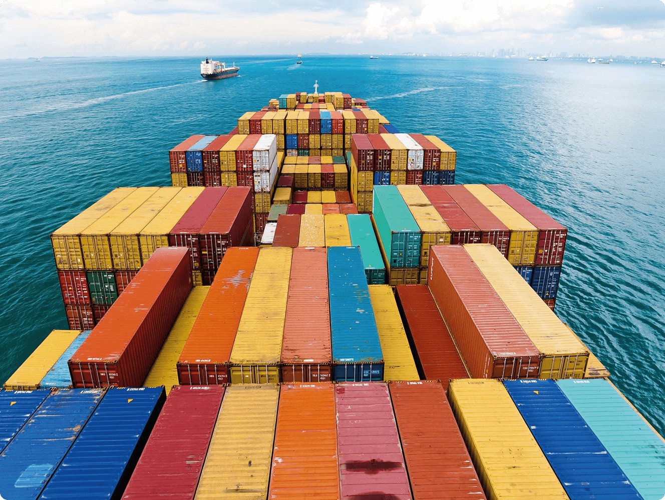 Container ship for freight and logistics